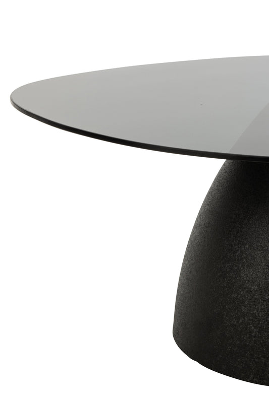 Side Table Glass Black