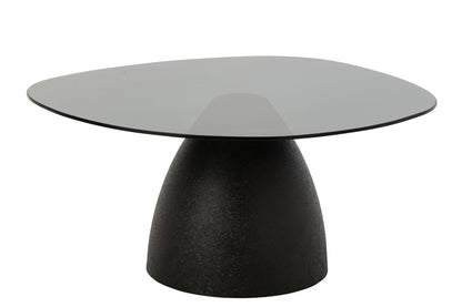 Side Table Glass Black