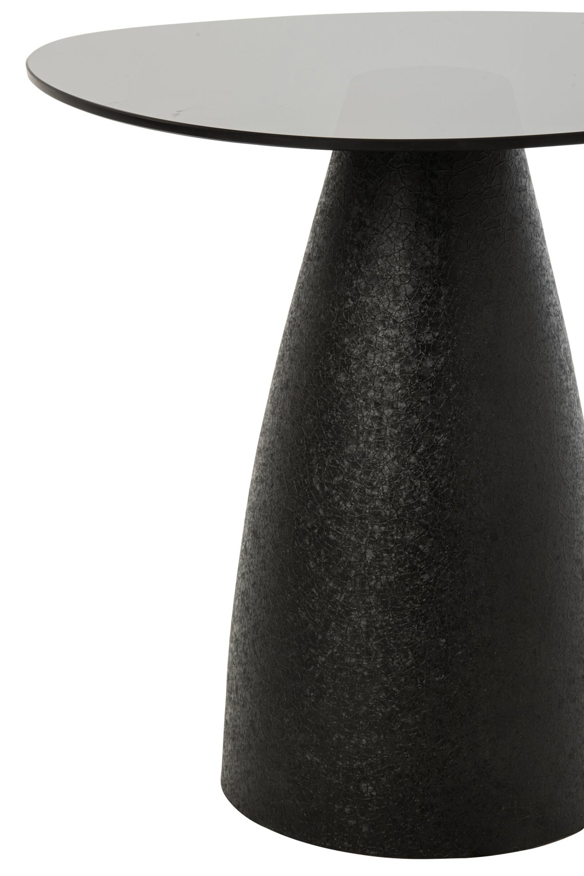 Set Of 2 Coffee Table Glass Black