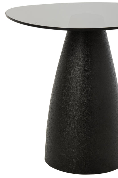 Set Of 2 Coffee Table Glass Black