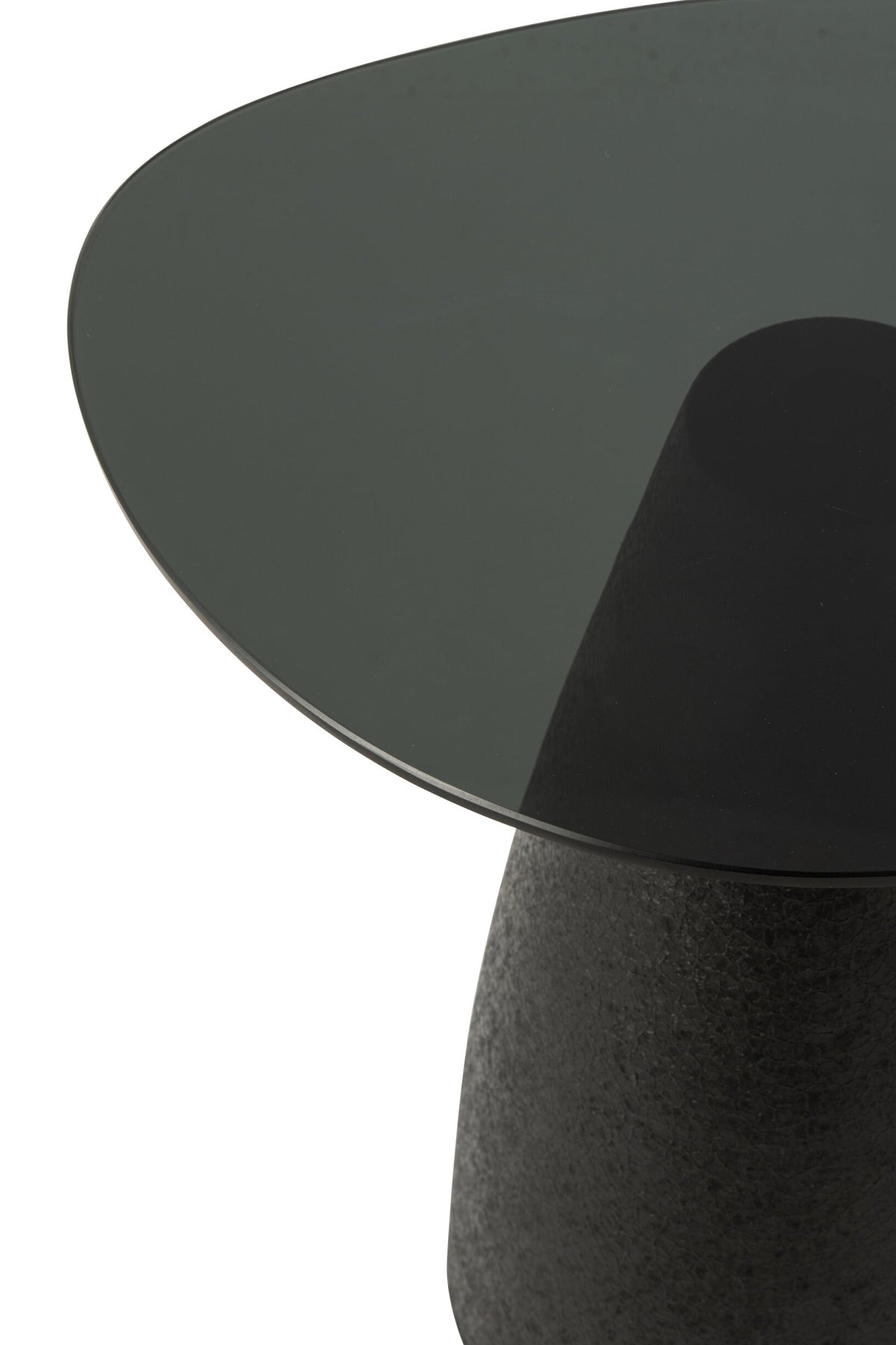 Set Of 2 Coffee Table Glass Black