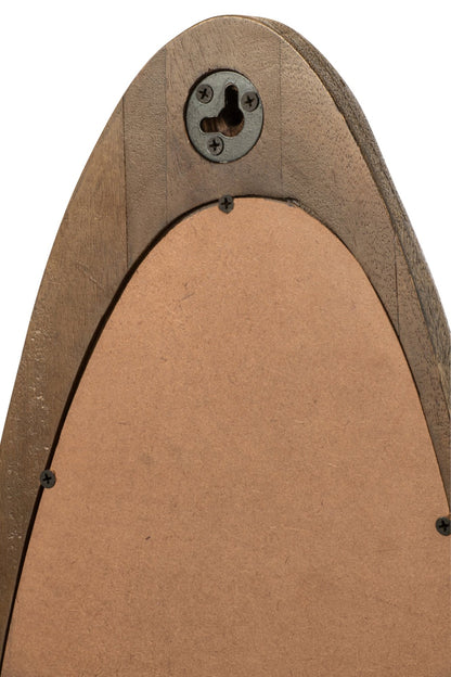 Wall Mirror Mango Wood Dark Brown