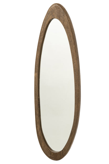 Wall Mirror Mango Wood Dark Brown