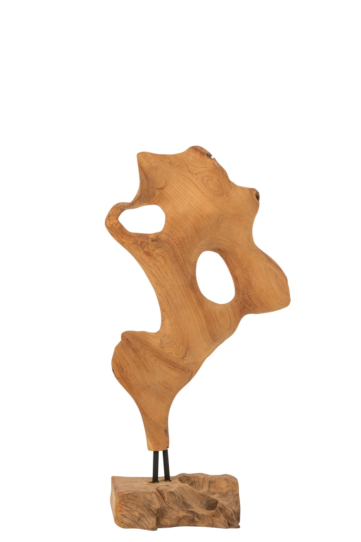 Abstract Decoration Kaya Teak Wood Natural