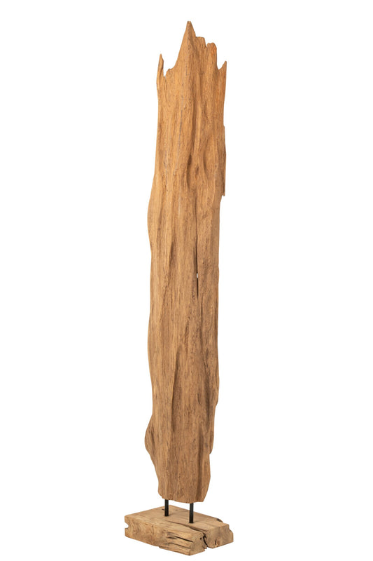 Abstract Decoration Mira Teak Wood Natural