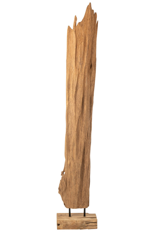Abstract Decoration Mira Teak Wood Natural