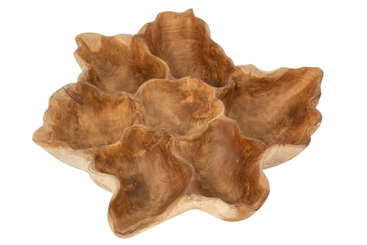 Decorative Tray Ella Irregular Teak Wood Natural