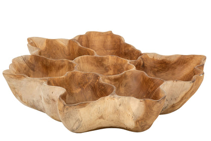 Decorative Tray Ella Irregular Teak Wood Natural