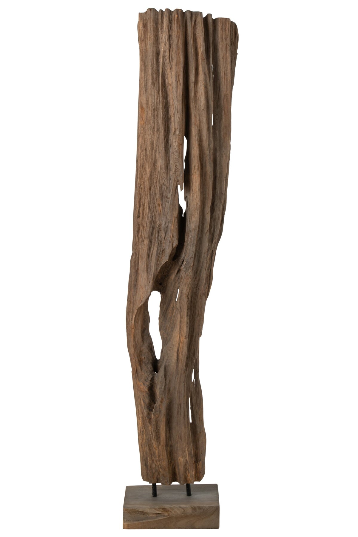 Abstract Decoration Mira Teak Wood Dark Brown
