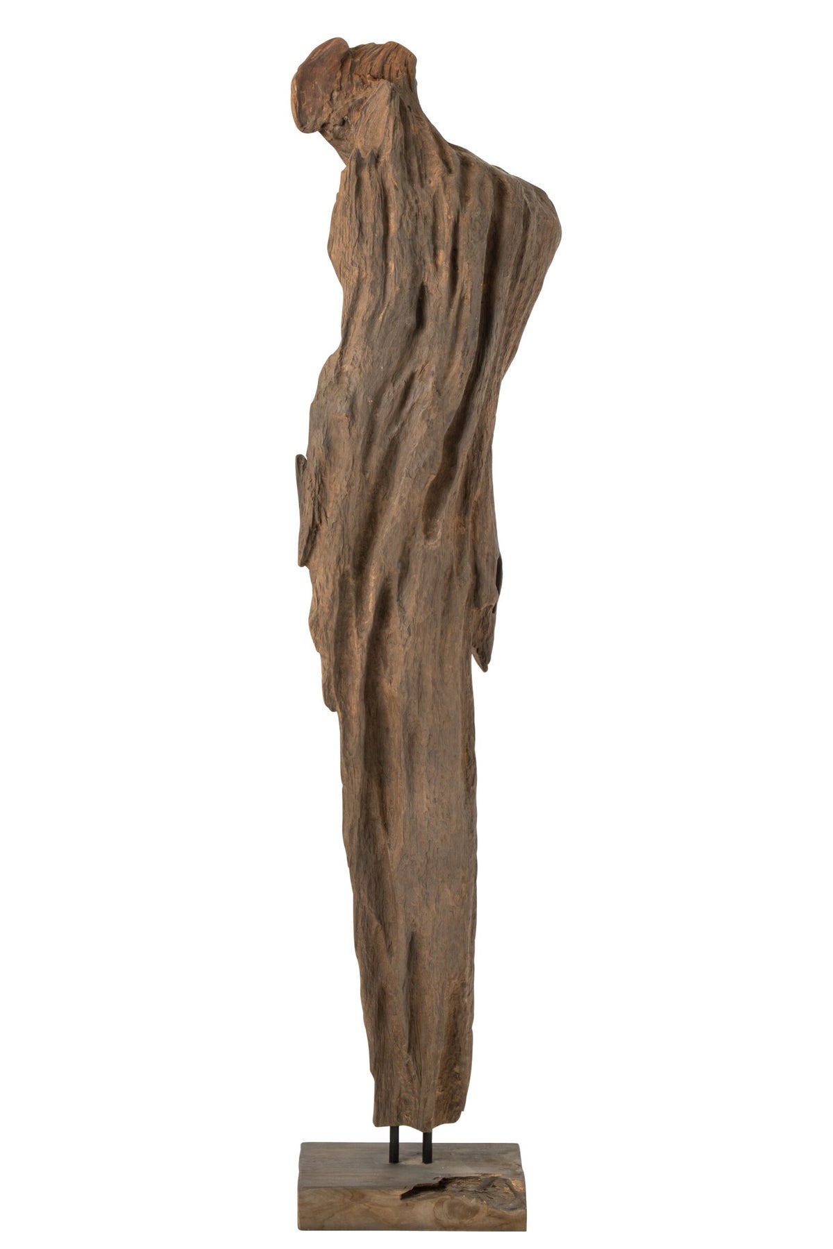 Abstract Decoration Mira Teak Wood Dark Brown