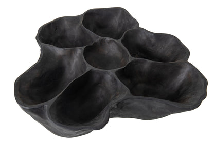 Decorative Tray Ella Irregular Teak Wood Dark Brown