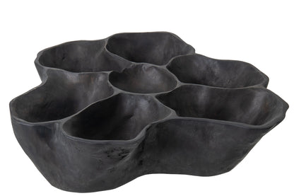 Decorative Tray Ella Irregular Teak Wood Dark Brown