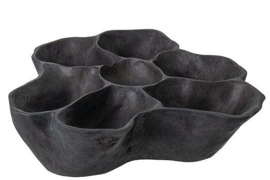 Decorative Tray Ella Irregular Teak Wood Dark Brown