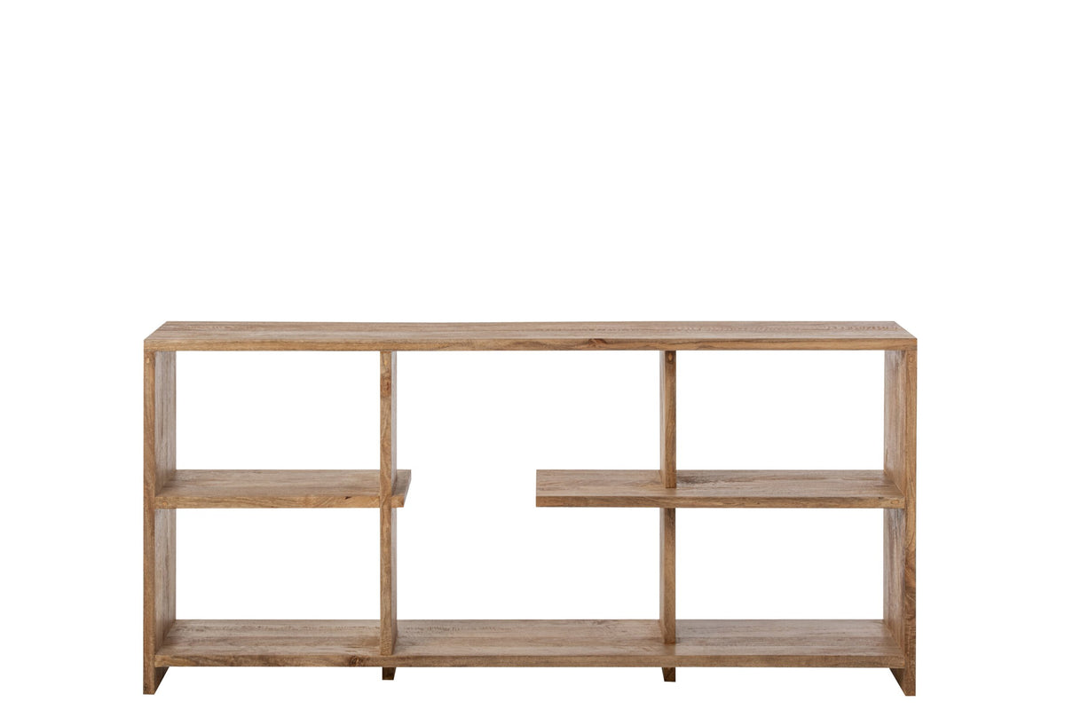 Bookcase Mango Wood Natural Small