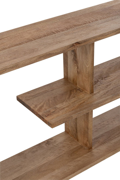 Bookcase Mango Wood Natural Small