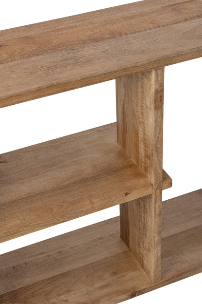 Bookcase Mango Wood Natural Small