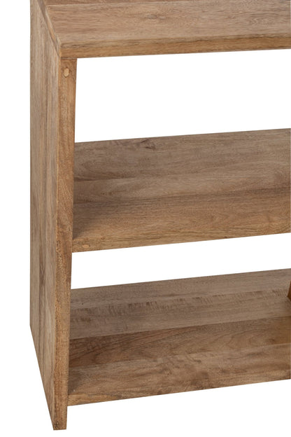 Bookcase Mango Wood Natural Small