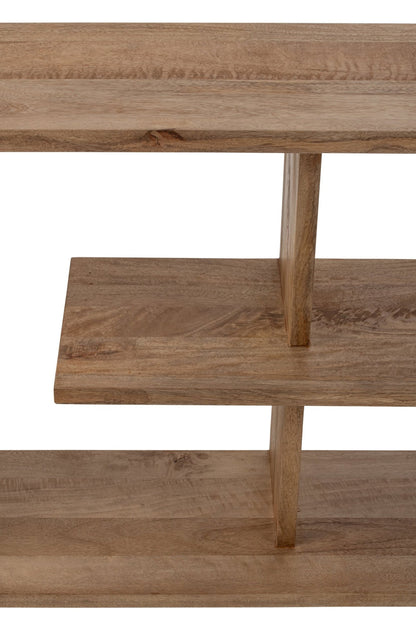 Bookcase Mango Wood Natural Small
