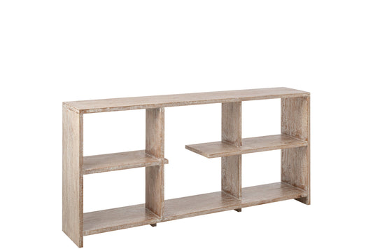 Bookcase Mango Wood Off-White Small
