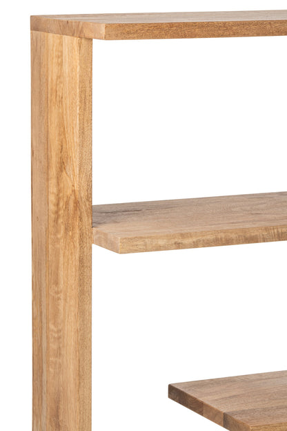 Bookcase Mango Wood Natural Medium