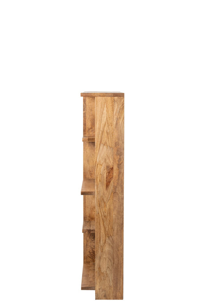 Bookcase Mango Wood Natural Medium