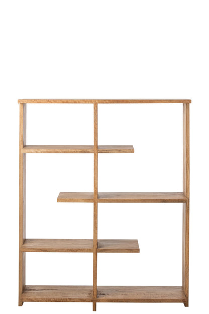 Bookcase Mango Wood Natural Medium