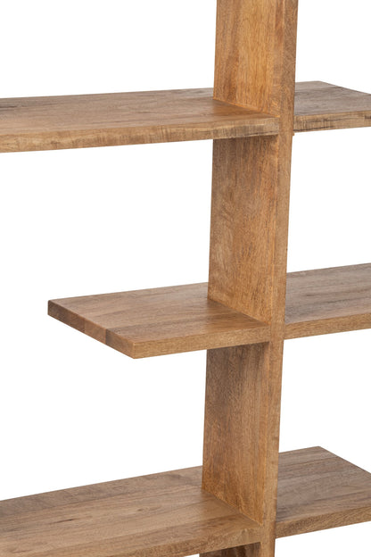 Bookcase Mango Wood Natural Medium