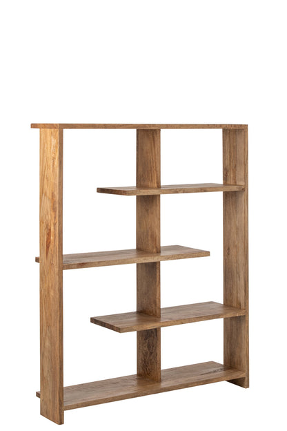 Bookcase Mango Wood Natural Medium