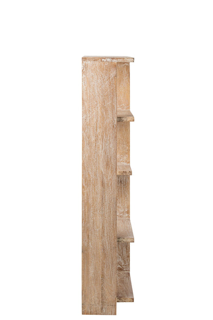 Bookcase Mango Wood Off-White Medium