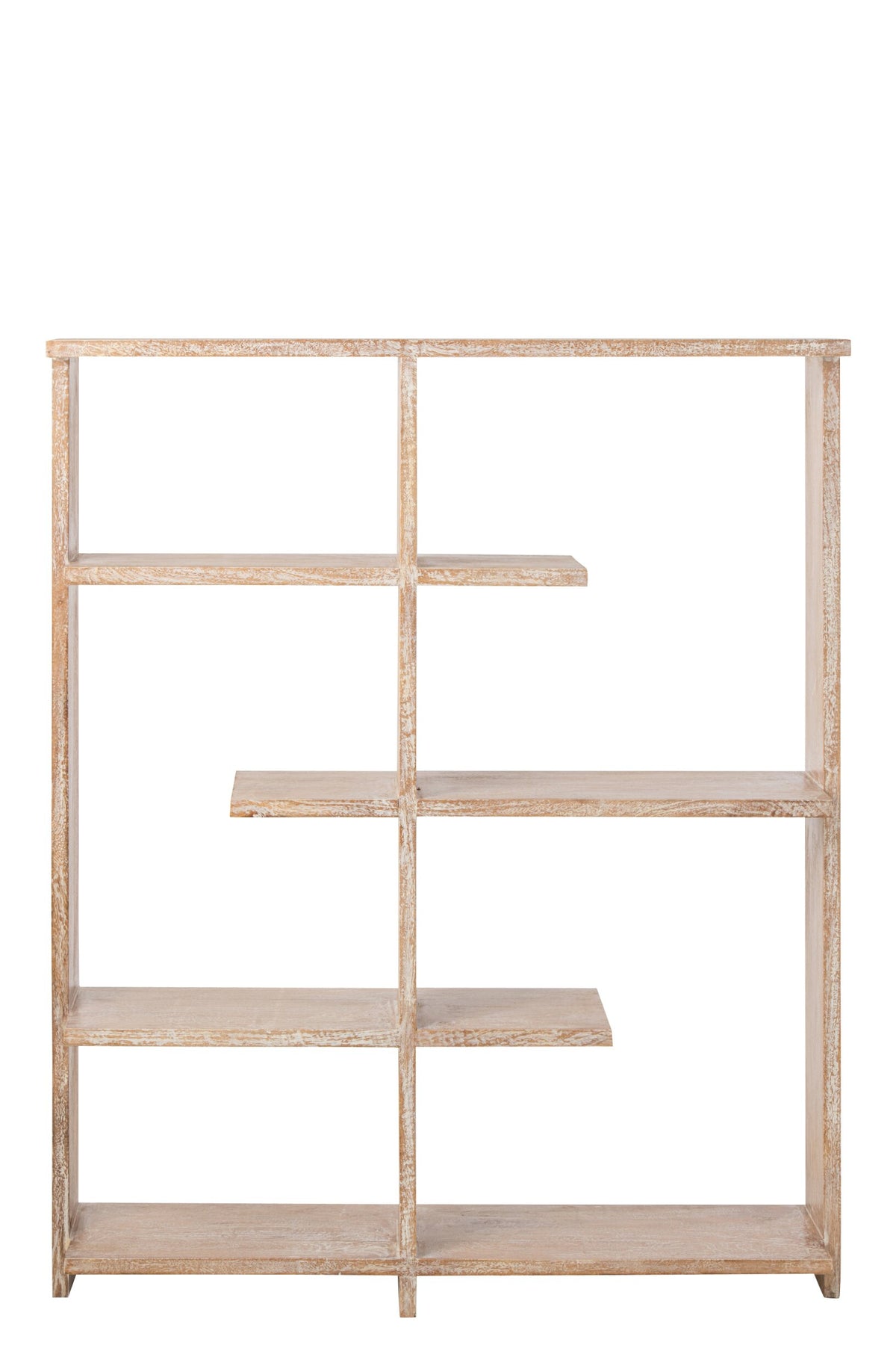 Bookcase Mango Wood Off-White Medium