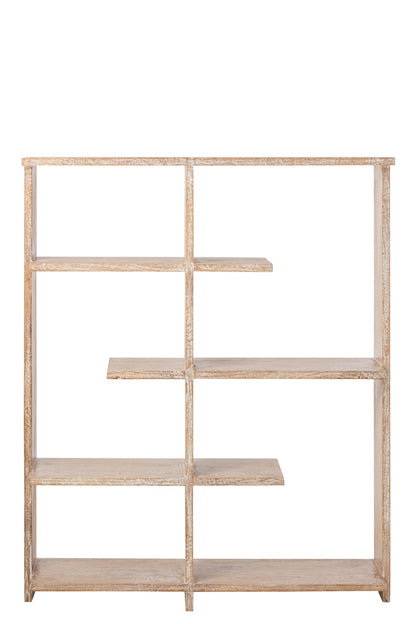 Bookcase Mango Wood Off-White Medium