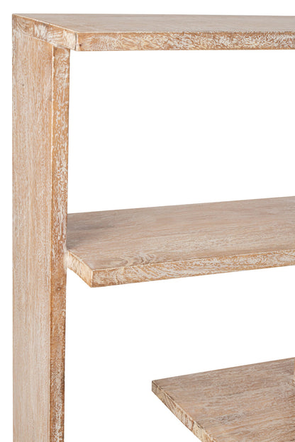 Bookcase Mango Wood Off-White Medium