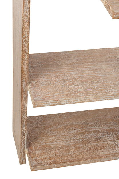 Bookcase Mango Wood Off-White Medium