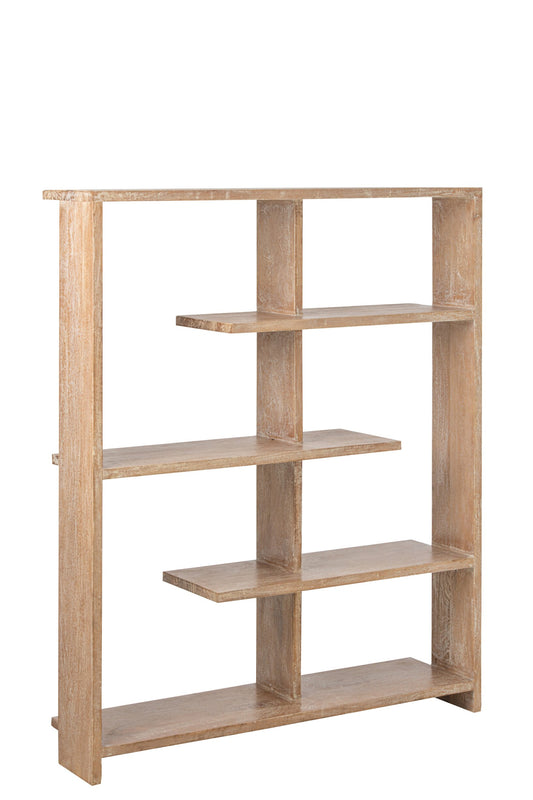 Bookcase Mango Wood Off-White Medium