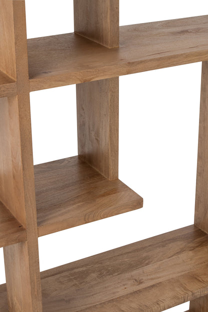 Bookcase Mango Wood Natural Large
