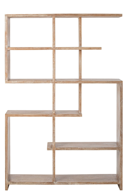 Bookcase Mango Wood Off-White Large