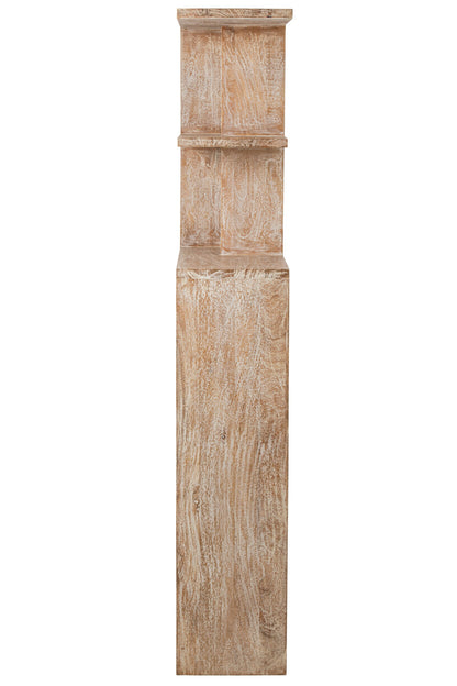 Bookcase Mango Wood Off-White Large