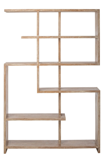 Bookcase Mango Wood Off-White Large
