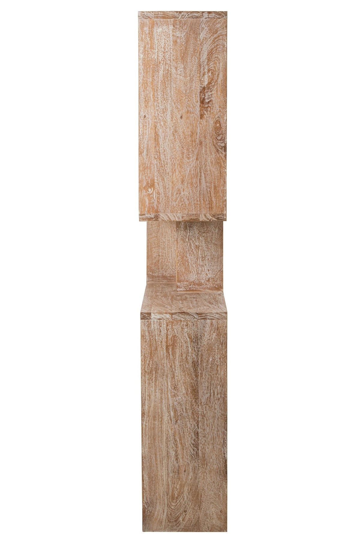 Bookcase Mango Wood Off-White Large