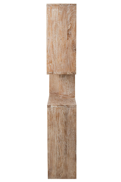 Bookcase Mango Wood Off-White Large