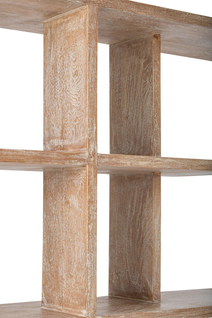 Bookcase Mango Wood Off-White Large