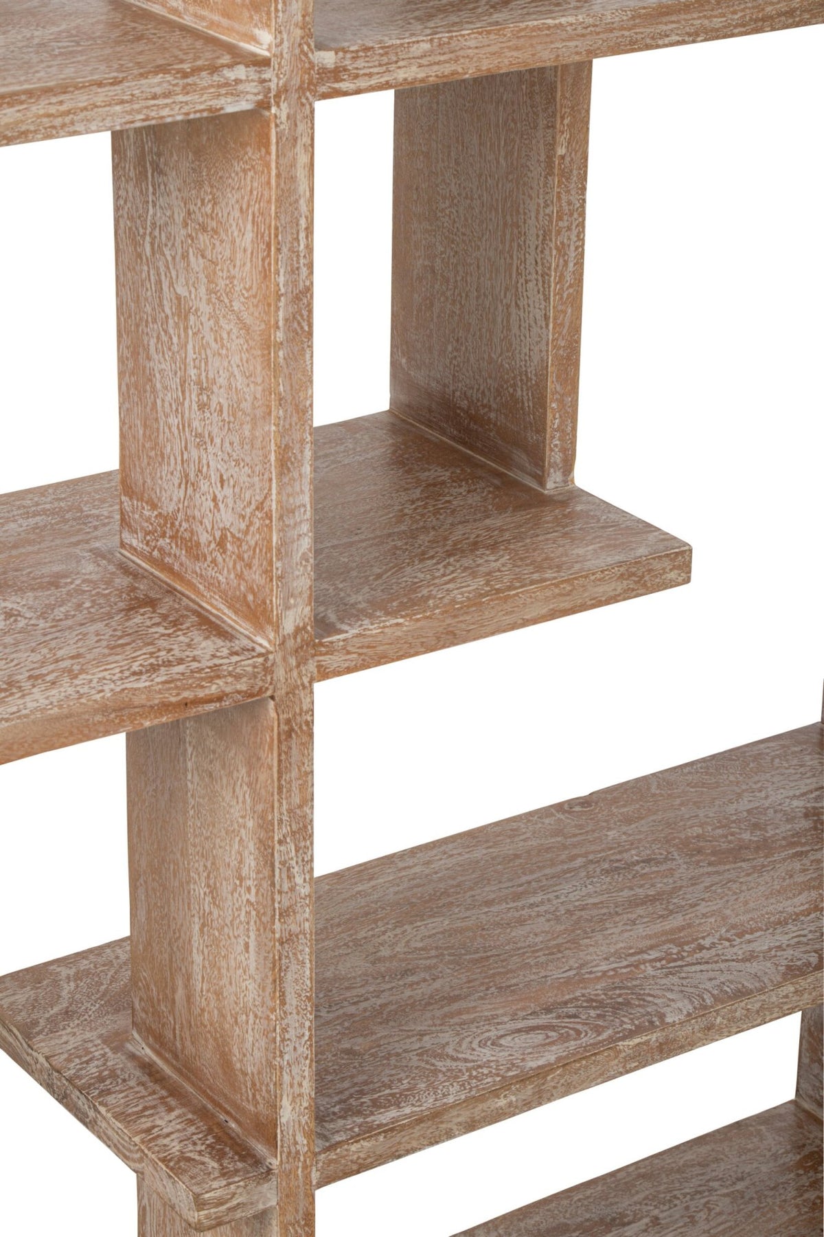 Bookcase Mango Wood Off-White Large