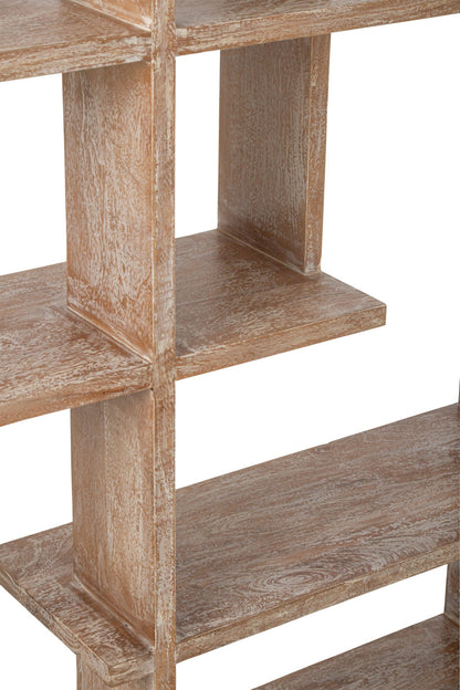 Bookcase Mango Wood Off-White Large