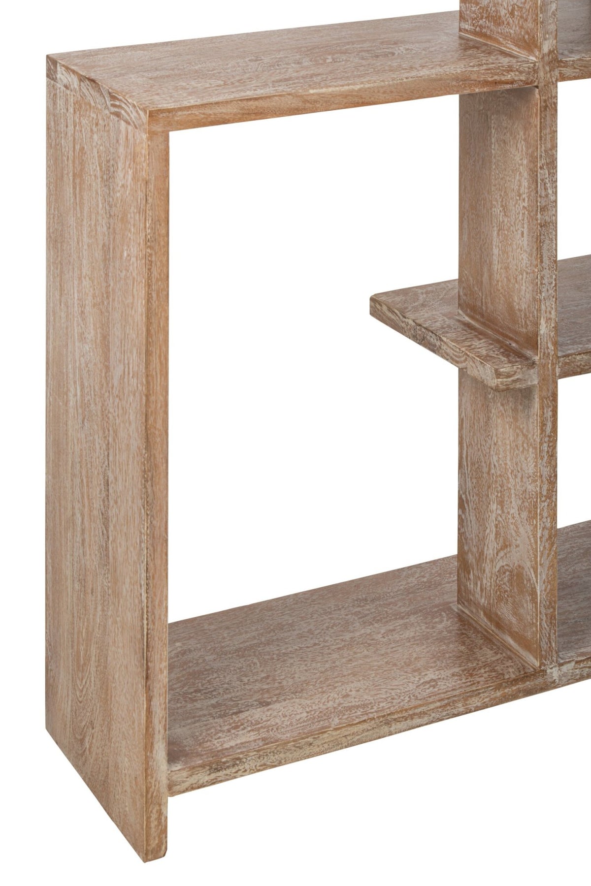 Bookcase Mango Wood Off-White Large
