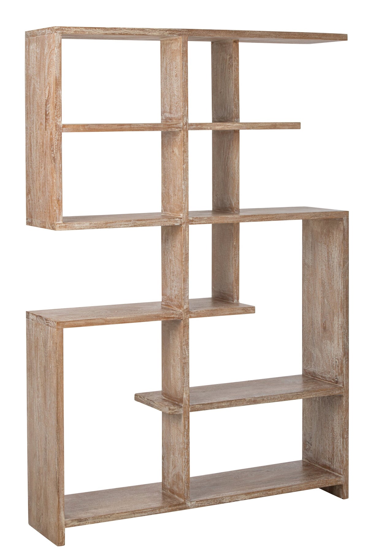 Bookcase Mango Wood Off-White Large