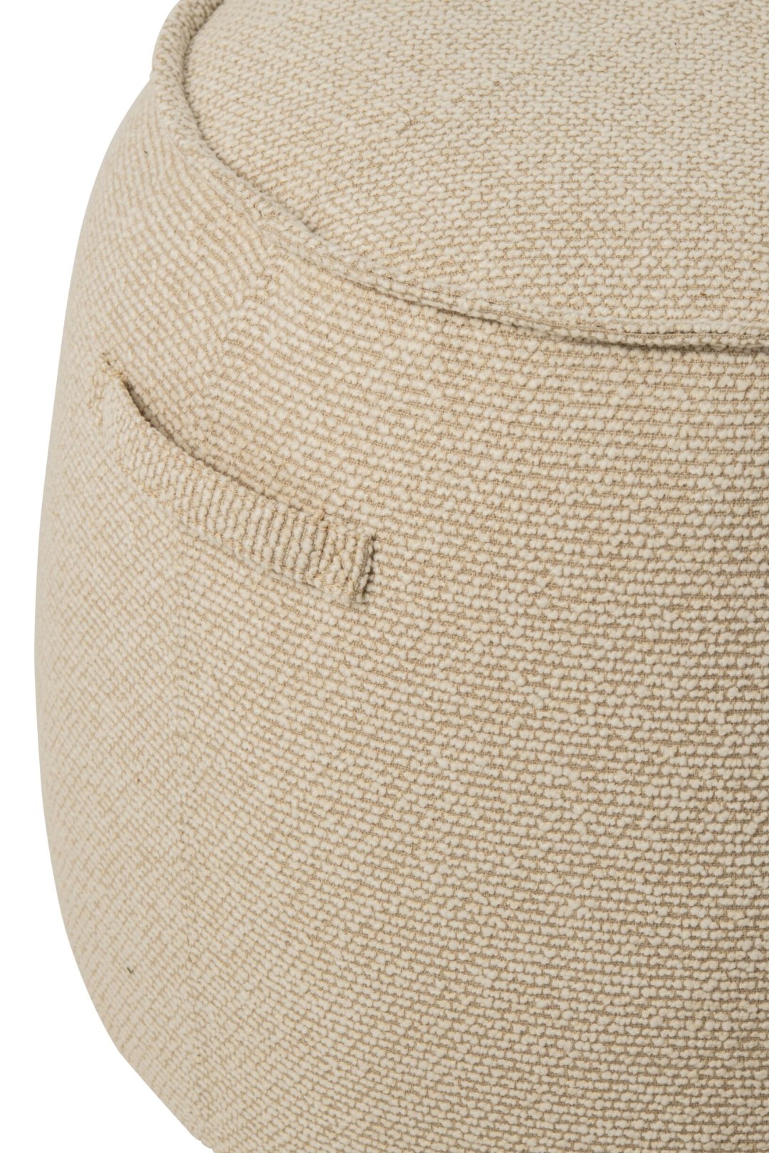 Pouffe Alex Plywood/Fabric Ecru