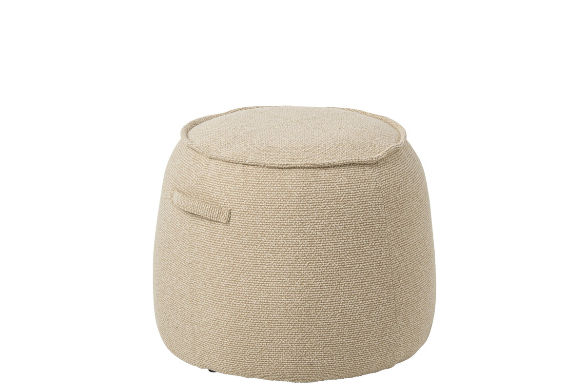 Pouffe Alex Plywood/Fabric Ecru
