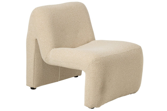 Lounge Chair Margo Plywood/Fabric Ecru
