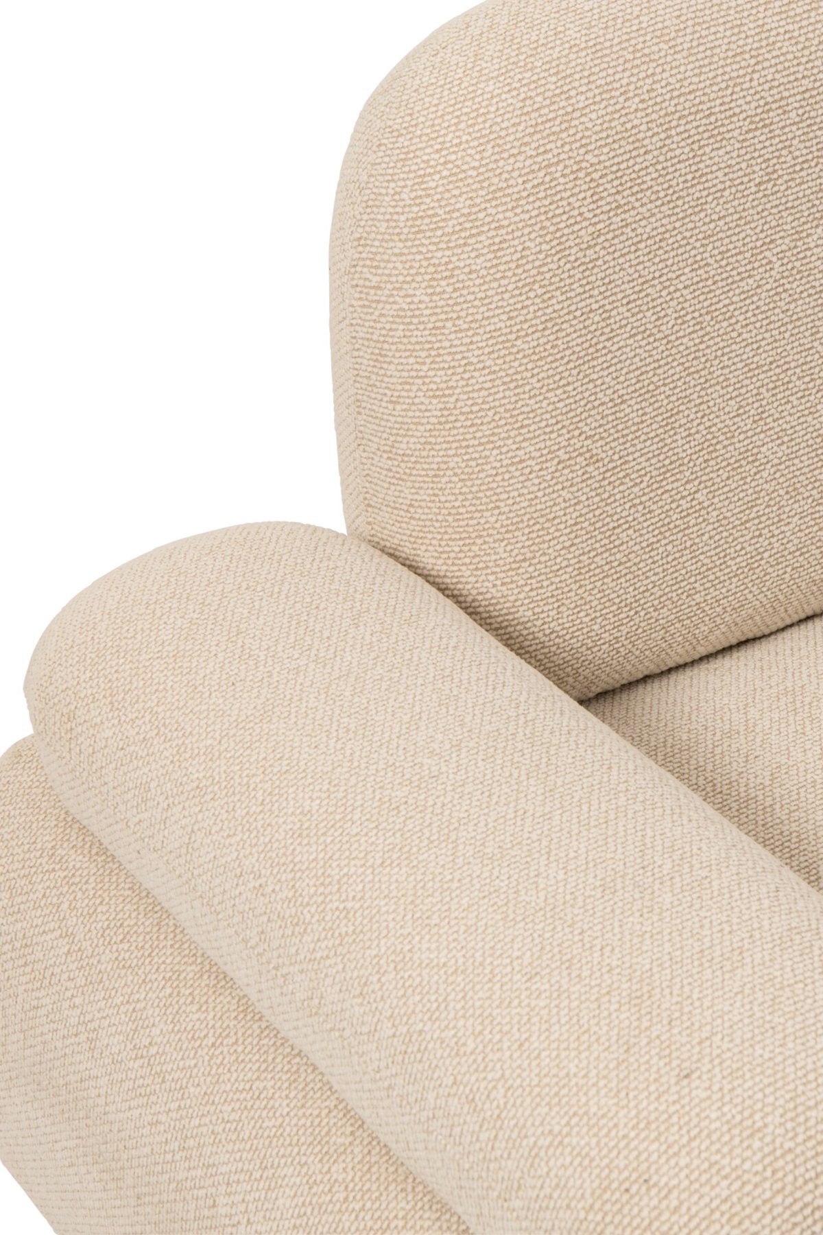 Set Of 5 Modular Sofa Olivia Plywood/Fabric Ecru