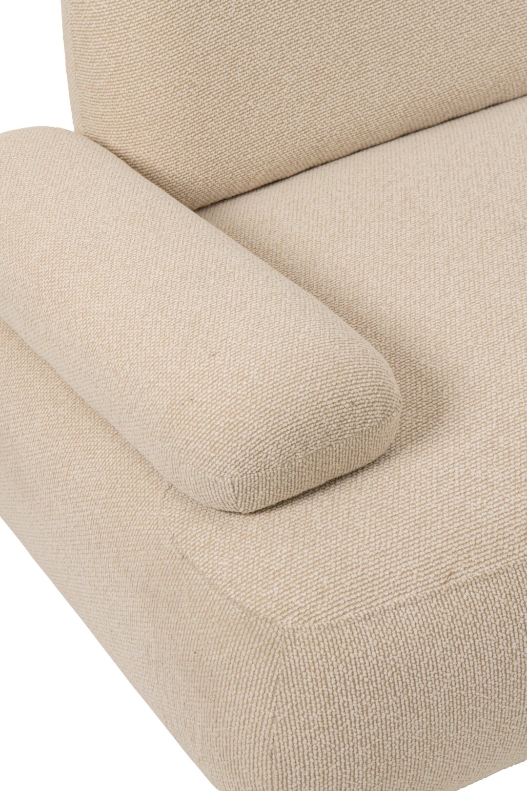 Set Of 5 Modular Sofa Olivia Plywood/Fabric Ecru